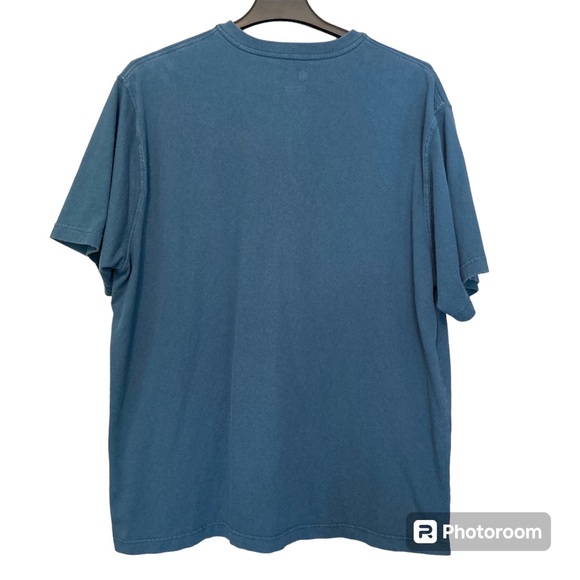 Carhartt Shirt XL Blue Short Sleeve Henley Pocket Tee Workwear Mens Buttons - Picture 5 of 8